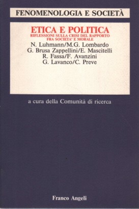Fenomenologia e società. Periodico scientifico-culturale, n.1, anno VII, gennaio-marzo 1984