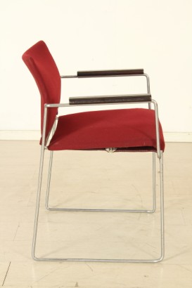 chaises, métal, chrome, 60 70 ans, accoudoirs, rembourrage, doublure, #modernariato, #sedie