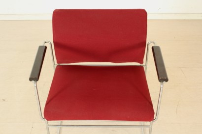 chaises, métal, chrome, 60 70 ans, accoudoirs, rembourrage, doublure, #modernariato, #sedie