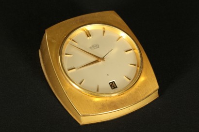 Orologio da tavolo Angelus, orologio da tavola, angelus, svizzera, anni 50/60, ottone, metallo, #modernariato, #oggettistica
