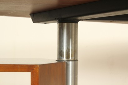 Desk T96 Tecno, T96, wood, mahogany, aluminum, boomerang, Osvaldo Borsani, Borsani, Osvaldo, tecno, #modernariato, #tables