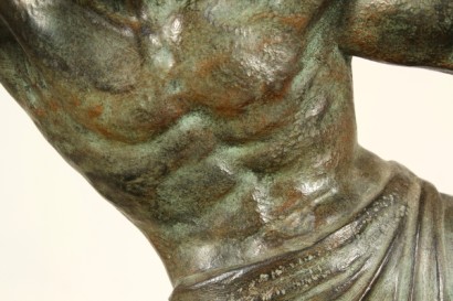 bronze, black marble, Salvatore Melani, hunter, #antiques, #bronzi
