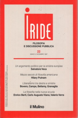 Iride. Anno X n. 22 settembre-dicembre 1997
