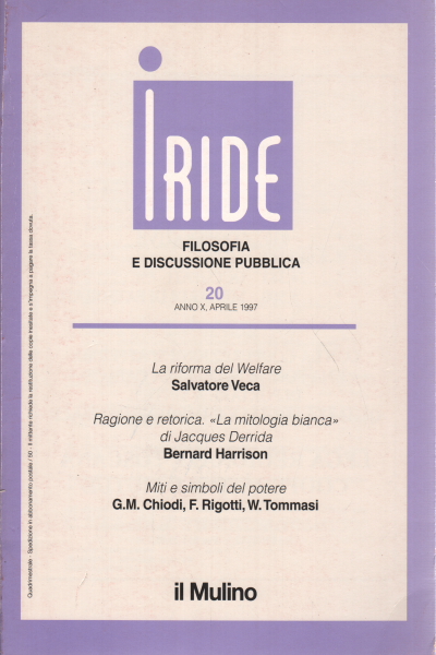 Iride. Anno X n. 20 gennaio-aprile 1997, AA.VV.