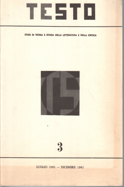 Testo, n. 3, luglio 1981 - dicembre 1982