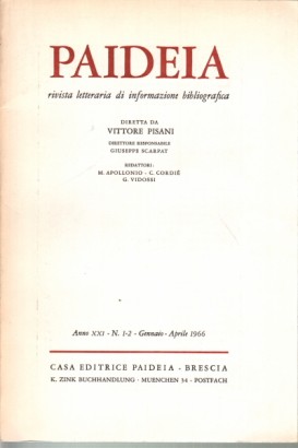 Paideia. Anno XXI, 1966. Volumi 5