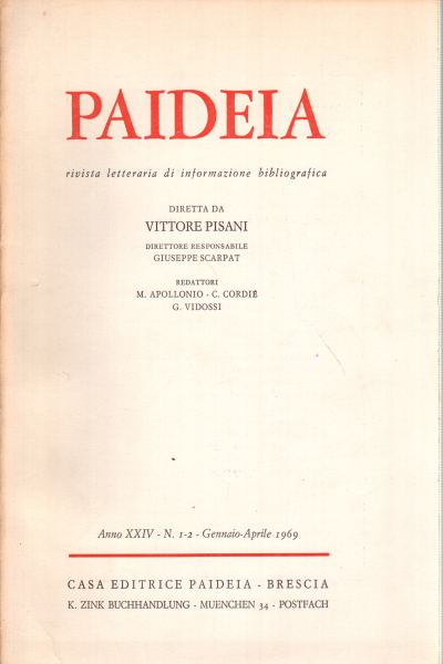 Paideia. Anno XXIV, 1969. Volumi 2