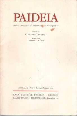Paideia. Anno XLVII, 1992. Volumi 2