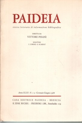 Paideia. Anno XLIII, 1988. Volumi 2