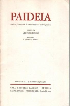 Paideia. Anno XXLII, 1987. Volumi 2