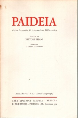 Paideia. Anno XXXVIII, 1983. Volumi 2