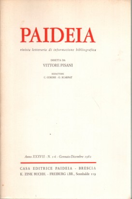 Paideia. Anno XXXVII, 1982
