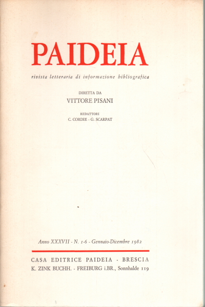 Paideia. Anno XXXVII, 1982
