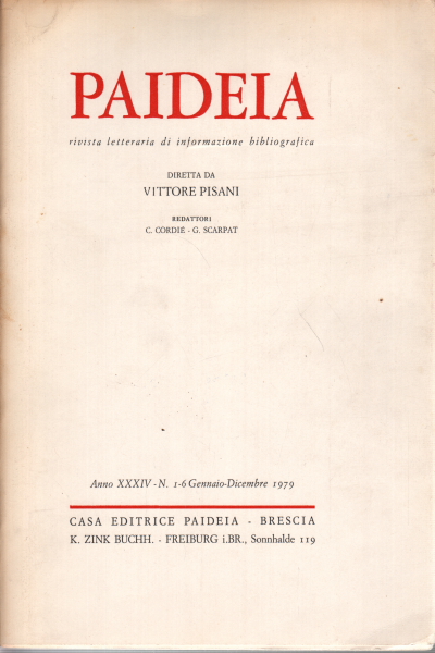 Paideia. Anno XXXIV, 1979
