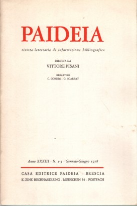 Paideia. Anno XXXIII, 1978. Volumi 2
