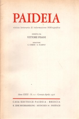 Paideia. Anno XXXI, 1976. Volumi 3