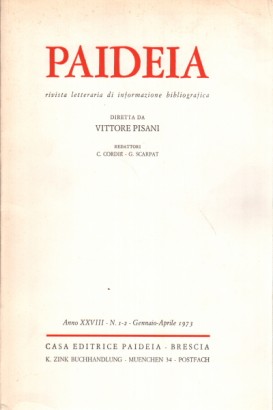 Paideia. Anno XXVIII, 1973. Volumi 3