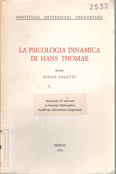 La psicologia dinamica di Hans Thomae, Diego Coletti