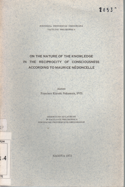 On the nature of the knowledge in the reciprocity , Francisco Kiyoshi Nakamura