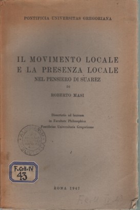 Il movimento locale e la presenza locale nel pensiero di Suarez