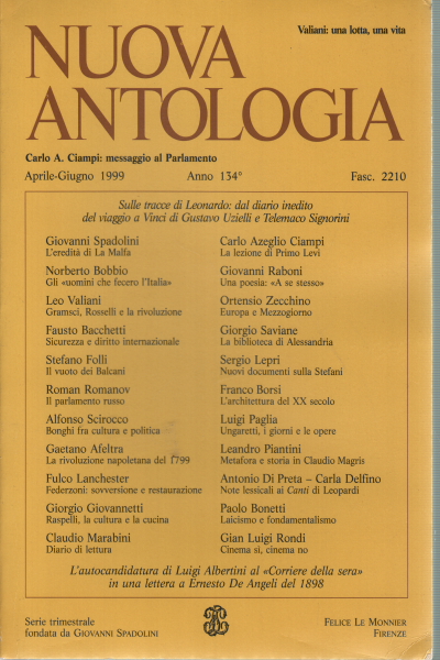 Neue Anthologie April-Juni 1999 Band 582 Fasc, AA.VV.