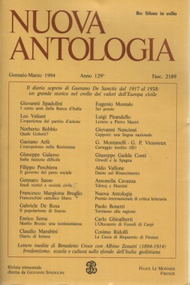 Nuova Antologia Gennaio-Marzo 1994  Vol. 572  Fasc. 2189