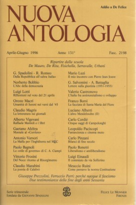 Nuova Antologia Aprile-Giugno 1996 Vol. 576  Fasc. 2198