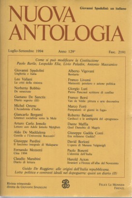 Nuova Antologia Luglio- Settembre 1994  Vol. 573 Fasc. 2191