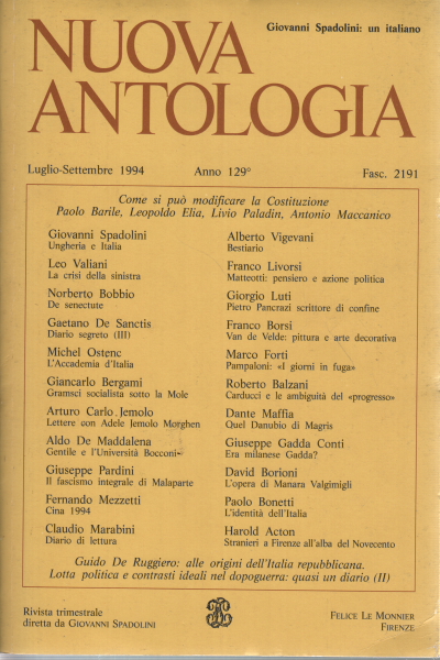 Nueva Antología De Julio - Septiembre De 1994, Vol. 573 F, AA.VV.