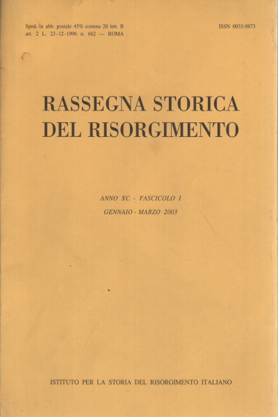 Historical review of the Risorgimento year XC fascic, AA.VV.