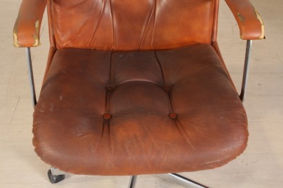 fauteuils, années 70-80, aluminium, similicuir, rembourrage, fabriqué en Italie, #modernariato, #poltrone, #dimanoinmano