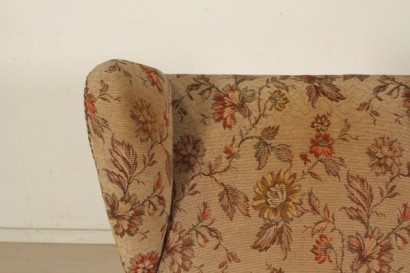 fauteuil, années 40-50, hêtre, tissu, fabriqué en Italie, # antiquités modernes, # fauteuils, # {* $ 0 $ *}