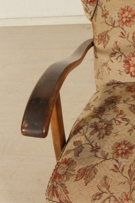 poltrona, anni 40-50, faggio, tessuto, made in italy,#modernariato, #poltrone, #dimanoinmano