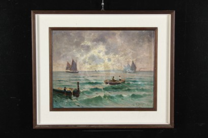 900 art, art du XXe siècle, marina, marine Board, peintures marines