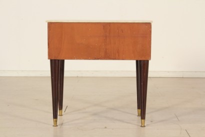 chest of drawers, bedside table, paolo buffa, veneered wood, rosewood, marble, brass, made in Italy, #modernariato, #mobilio, # {* $ 0 $ *}