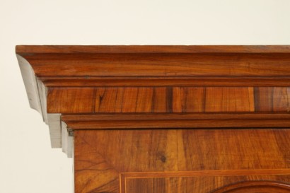 Neoclassical Drop-Leaf Chest of Drawers Walnut Olive Late 1700s