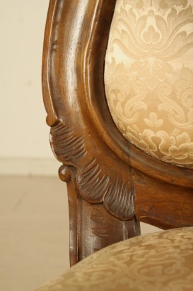 armchairs, carved, walnut, solid wood, gold, floral, Baroque style, 1700, 700, Venice, made in italy, #antiquariato, #sedie, #dimanoinmano