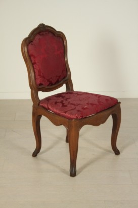 chaises, meubles rembourrés, noyer, 700, fabriqué en Italie, #antiquariato, #sedie, #dimanoinmano