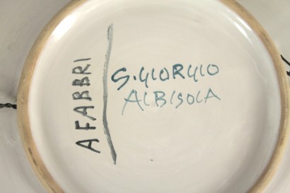 arte contemporanea, anni 60, XX secolo, Agenore Fabbri, piatto decorativo, ceramiche, smalti, San Giorgio in Albisola, #arte, #contemporanea, #dimanoinmano