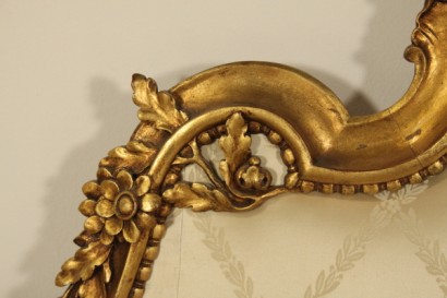 Kopfteil, Bett, geschnitzt Holz, vergoldete, 900, hergestellt in Italien, #bottega, #mobiliinstile, #dimanoinmano