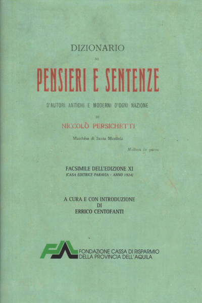 Dizionario di pensieri e sentenze, Niccolò Persichetti