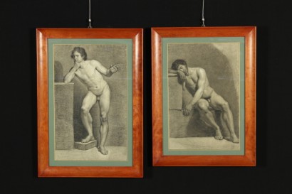 nackt, Bleistift auf Papier, 1800, #arte, #ottocento, #dimanoinmano