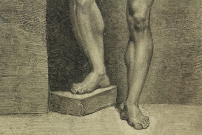 nackt, Bleistift auf Papier, 1800, #arte, #ottocento, #dimanoinmano