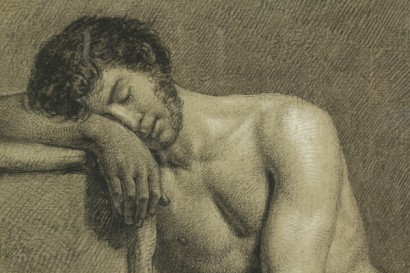 nackt, Bleistift auf Papier, 1800, #arte, #ottocento, #dimanoinmano