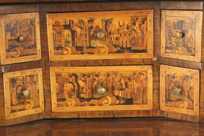 candelero, estilo barroco, nogal, cerezo, arce, 1700, Lombardia, hecha en Italia, certificado, #antiquariato, #ribalte, #dimanoinmano
