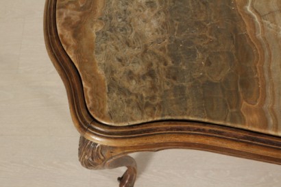 mesa de centro, nogal, 900, barroco tardío, hecha en Italia, #bottega, #barocchetto, #dimanoinmano