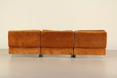 sofa, 70's, velvet, metal, #modern, # sofas, # {* $ 0 $ *}
