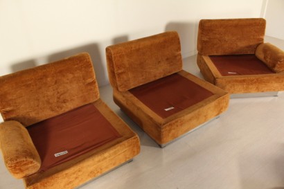 sofa, 70s, velvet, metal, #modern, # sofas, # {* $ 0 $ *}