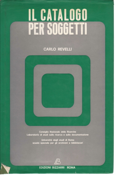 Il catalogo per soggetti, Carlo Revelli
