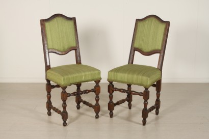 chaises, noyer, 700, faite en Italie, bobine, #antiquariato, #sedie, #dimanoinmano